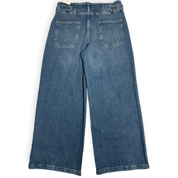 Free People We The Free Super Sweeper Wide Leg Jeans In The West Wash Size Med - Picture 7 of 14
